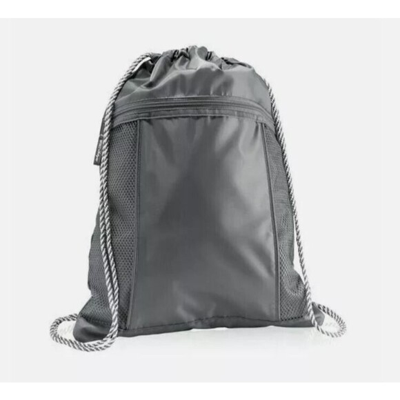 NEW Thirty-one Spirit Cinch Sac Backpack Spirit Grey Drawstring Soccer Gym Bag - Picture 6 of 6